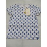 2 X Hunter & Boo Shibori Blue T/ShirtsAged 3-4 yrs New & Packaged RRP £13 Each