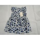 Hunter & Boo Yala Blue Frilled Dress Aged 12-24 Months New & Packaged RRP £25