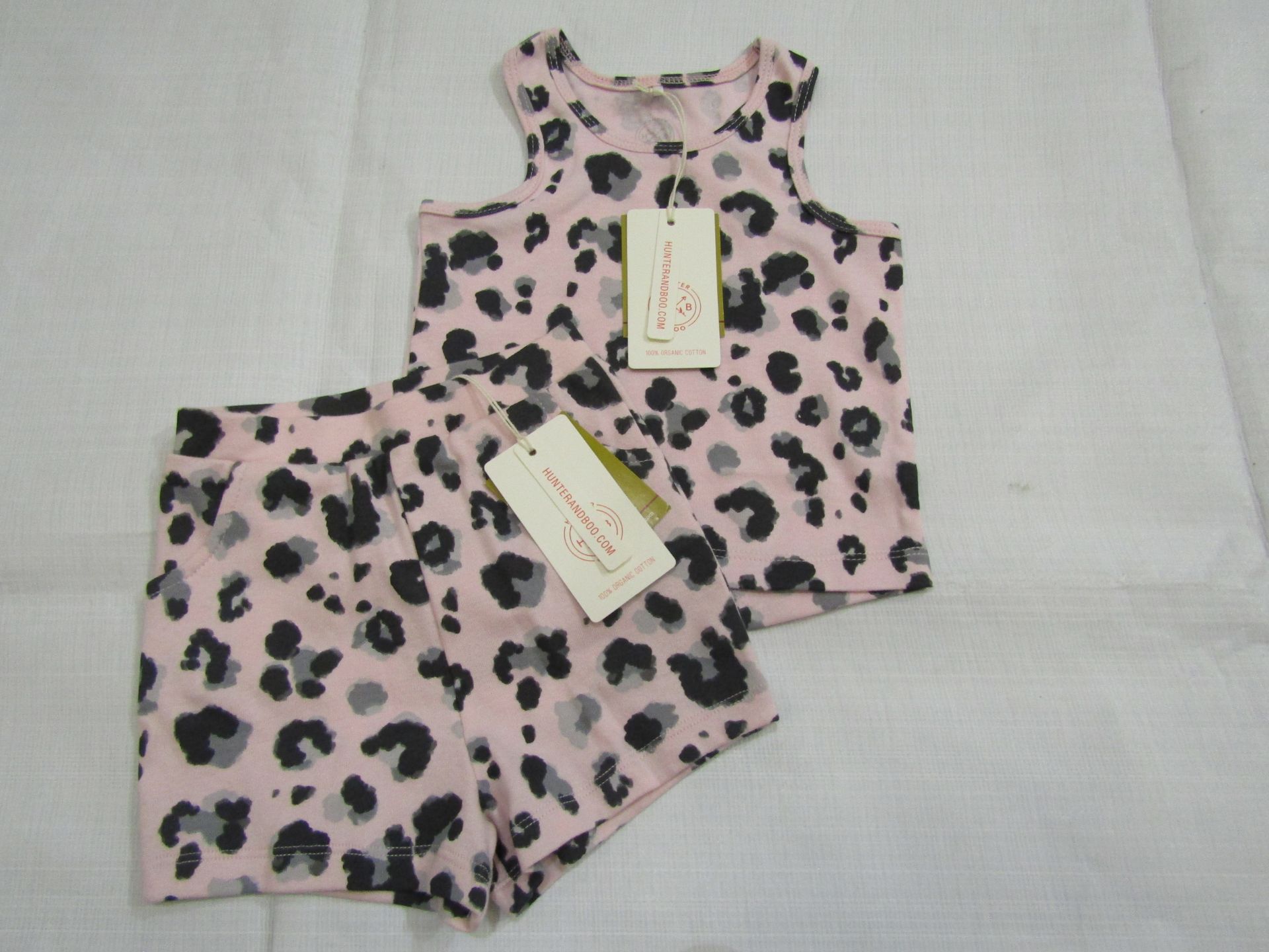 Hunter & Boo Yala Pink Shorts & Vest Aged 6-12 Months New & Packaged RRP £13 Each