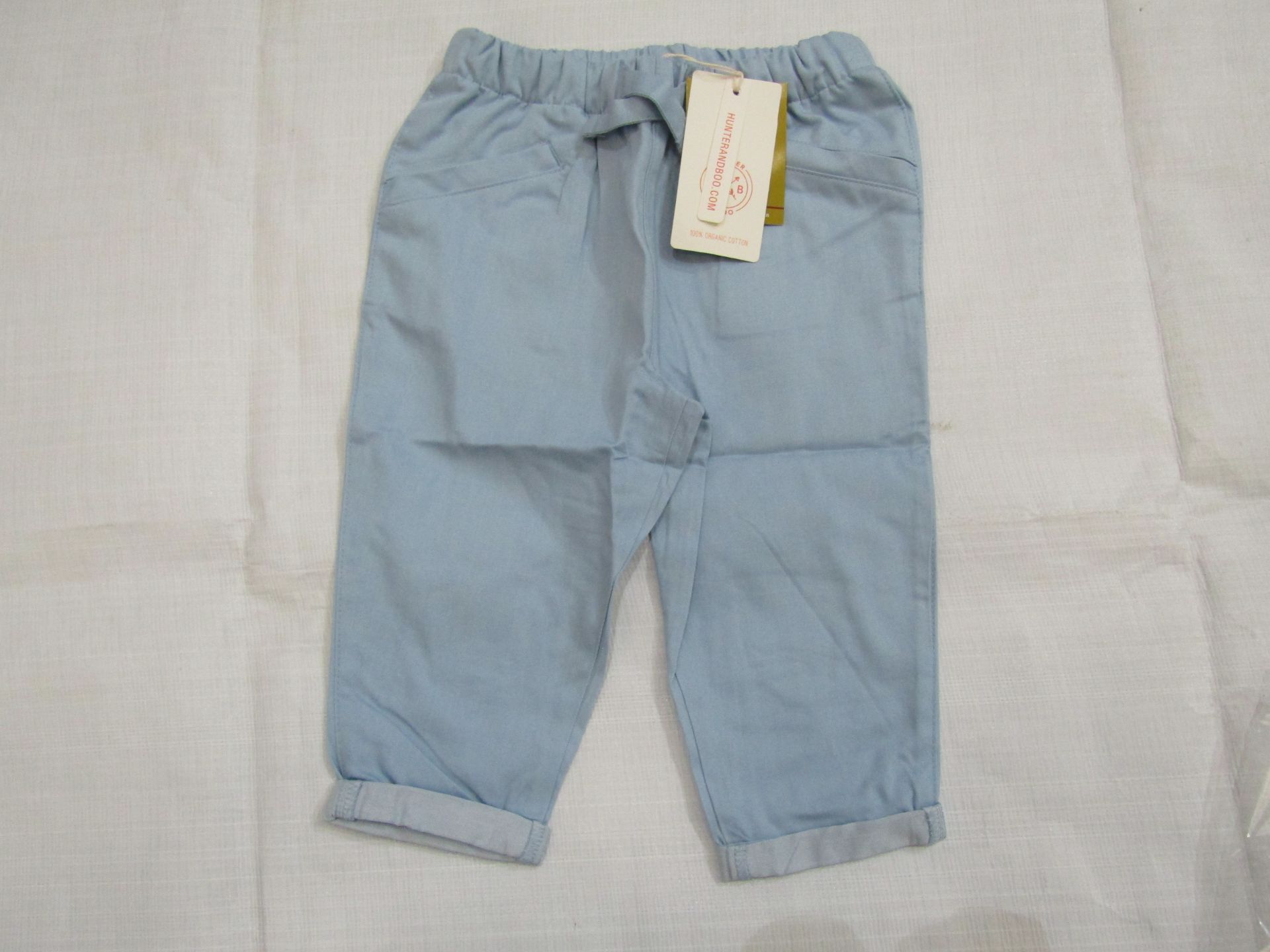 Hunter & Boo Chambray Trouser Blue Aged 18-24 Months New & Packaged RRP £24