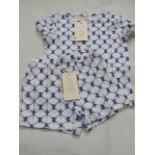 Hunter & Boo Shibori Blue T/Shirt & Shorts Aged 2-3 yrs New & Packaged RRP £13 Each