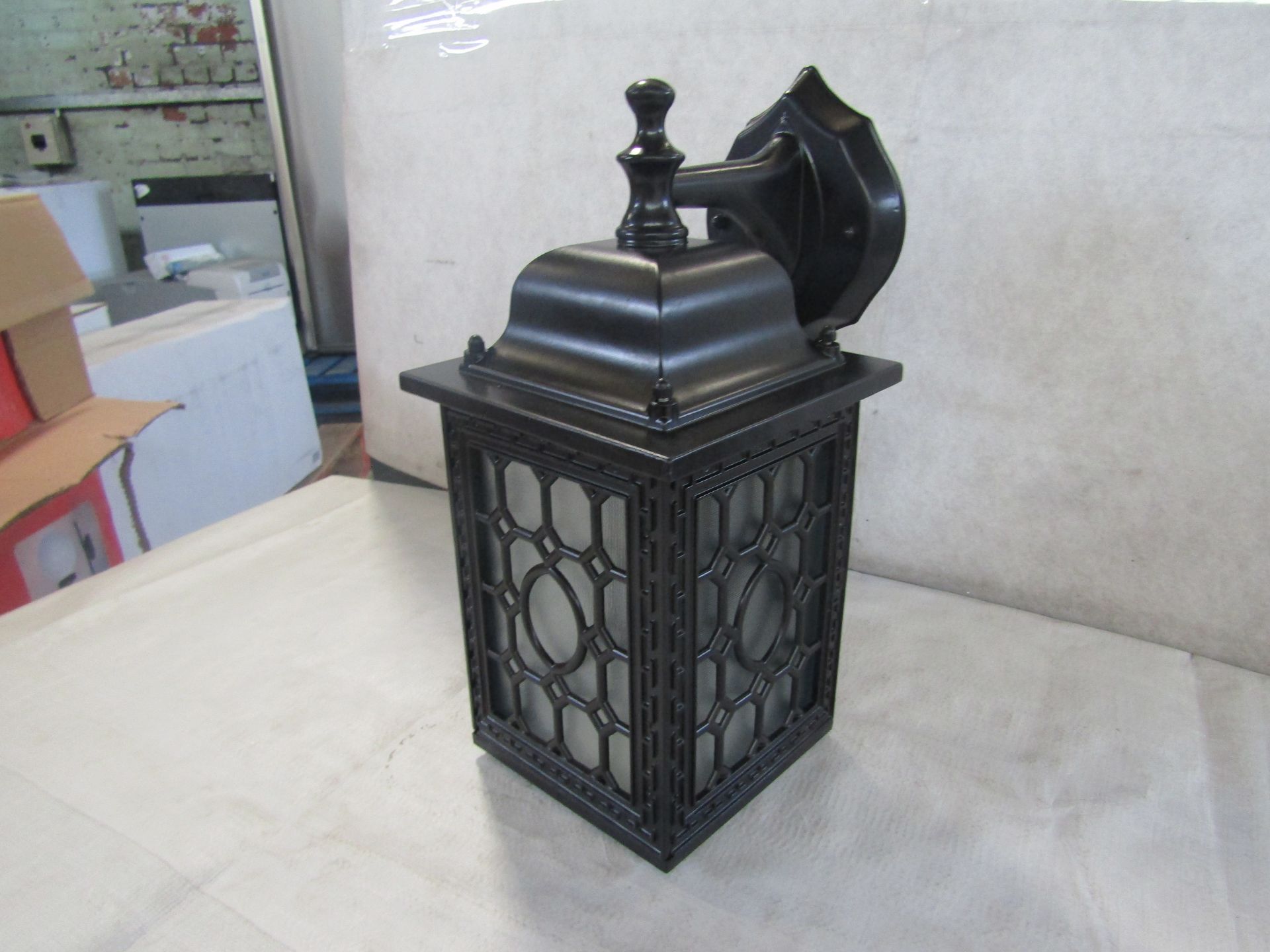 Integrity Lighting black outdoor lantern. H43CM X W16CM. New & Boxed (boxes are shop soiled) (