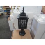 Black Outdoor Post Light. H40cm x W18cm. New Boxed (IL014)