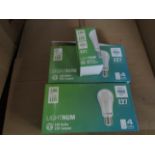 5X LIGHTNUM - E27 1055 Lumen LED Light Bulbs - Pack of 4 - New & Boxed.