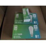 5X LIGHTNUM - E27 1055 Lumen LED Light Bulbs - Pack of 4 - New & Boxed.