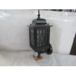 Integrity Lighting black outdoor lantern. H43CM X W16CM. New & Boxed (boxes are shop soiled) (