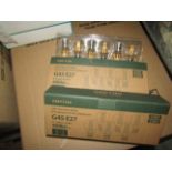 2X AMPTON - G45 E27 400 Lumen LED Filament Light Bulbs - Pack of 6 - New & Boxed.