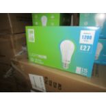 10X LIGHTNUM - E27 1200 Lumen LED Light Bulbs - Pack of 15 - New & Boxed.