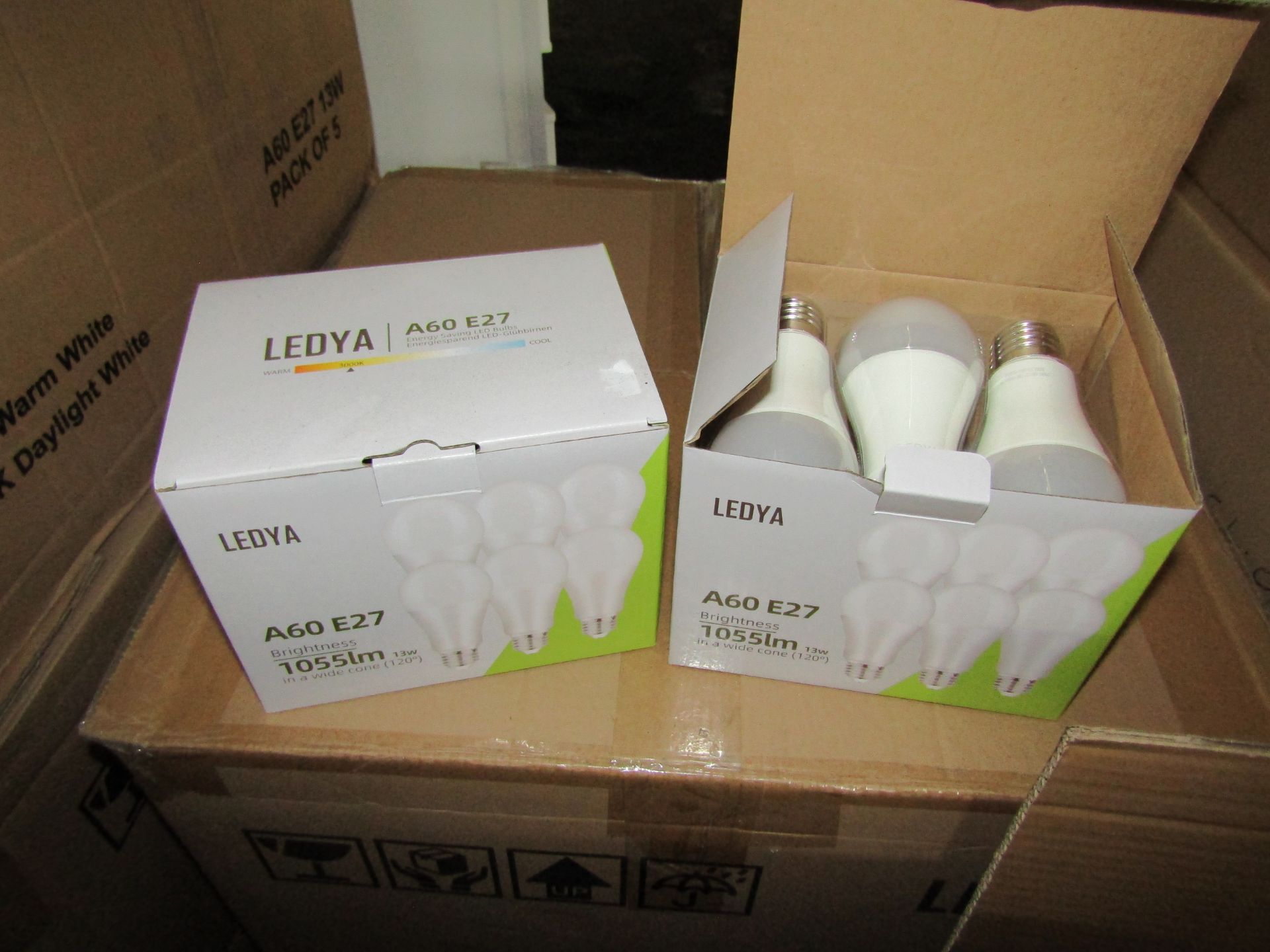 2X LEDYA - A60 E27 1055 Lumen LED Light Bulbs - Pack of 6 - New & Boxed.