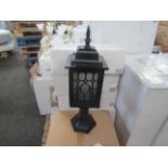 Black Outdoor Post Light. H40cm x W18cm. New Boxed (IL014)