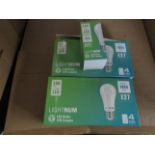 5X LIGHTNUM - E27 1055 Lumen LED Light Bulbs - Pack of 4 - New & Boxed.