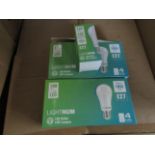 5X LIGHTNUM - E27 1055 Lumen LED Light Bulbs - Pack of 4 - New & Boxed.