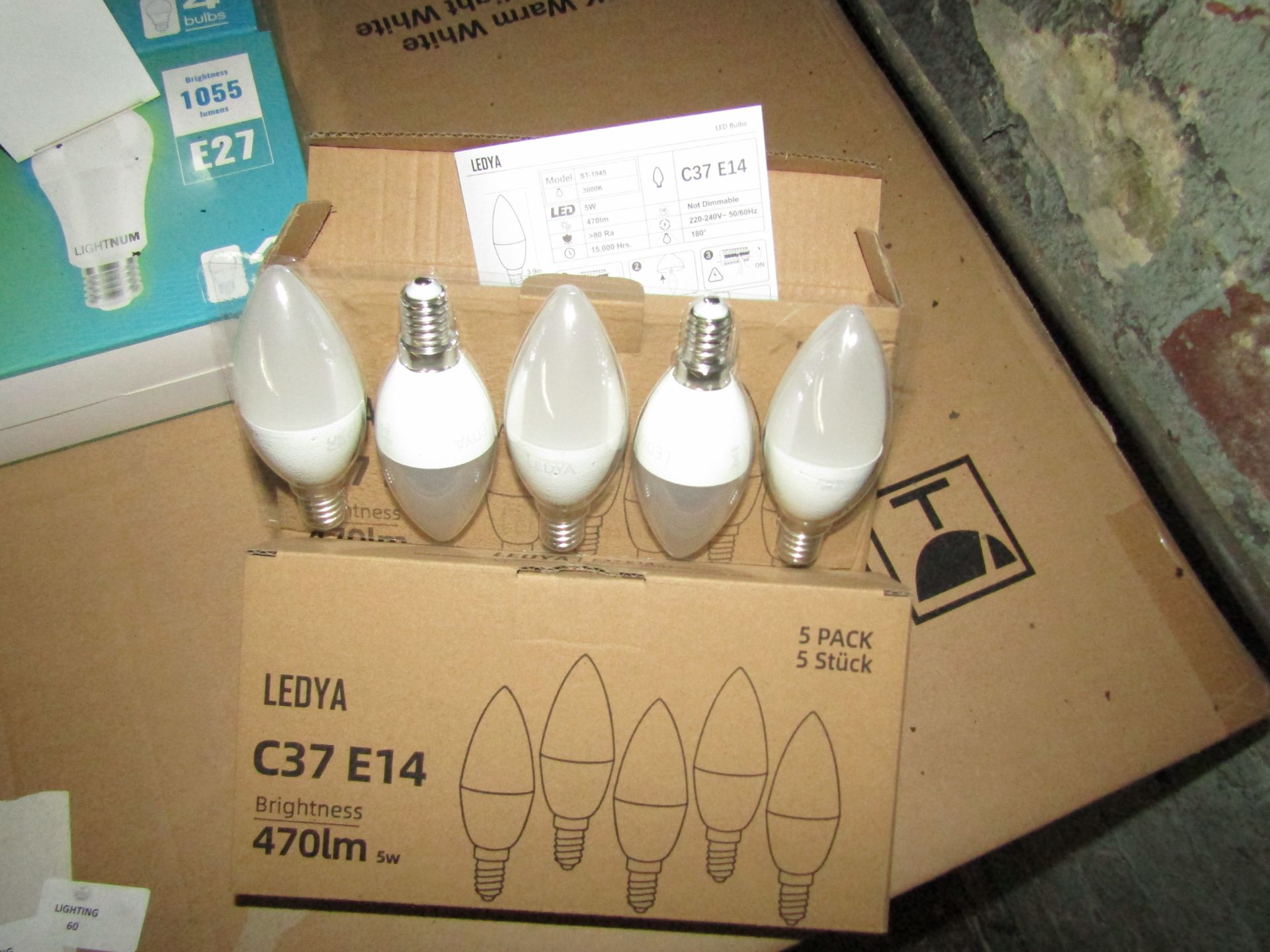 2X STANBOW - E14 400 Lumen LED Light Bulbs - Pack of 5 - New & Boxed.