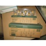 2X AMPTON - G45 E27 400 Lumen LED Filament Light Bulbs - Pack of 6 - New & Boxed.