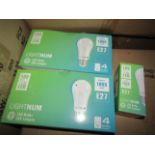 2X LIGHTNUM - E27 1055 Lumen LED Light Bulbs - Pack of 4 - New & Boxed.