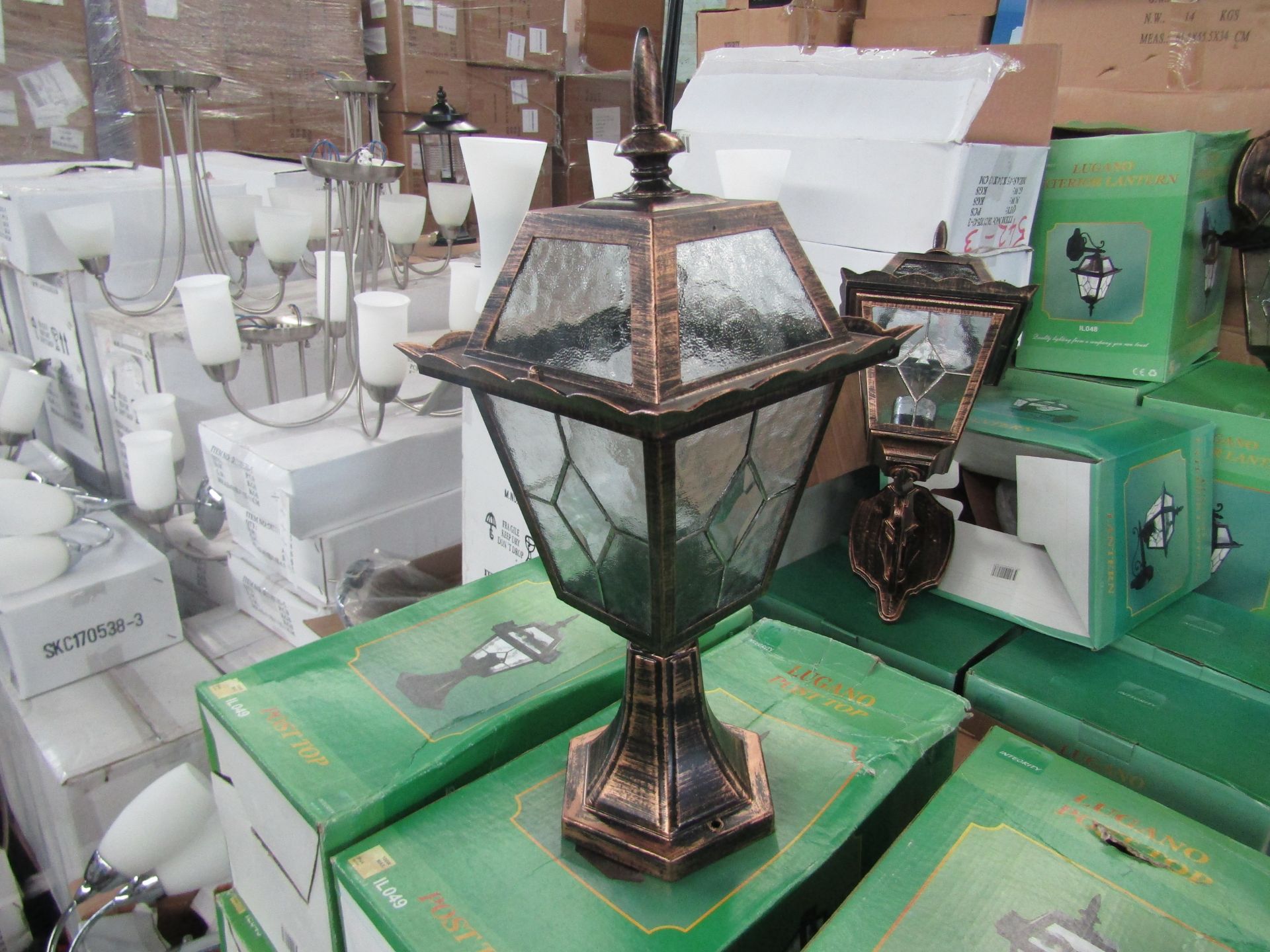 Integrity Lighting Lugano Rustic Post Top Outdoor light. H46cm x W22cm. New & Boxed. (box maybe shop