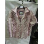 Jacks Girlfriend New York Ladies Blouse Pink, Size: S - Good Condition.