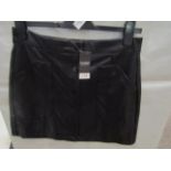 George Faux Leather Mini-Skirt Black Size 12 New With Tags