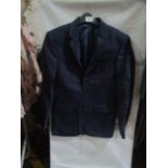 M&S Mens Navy Tailored Fit Performance Suit Jacket, Size: Chest 36" Long - Good Condition.