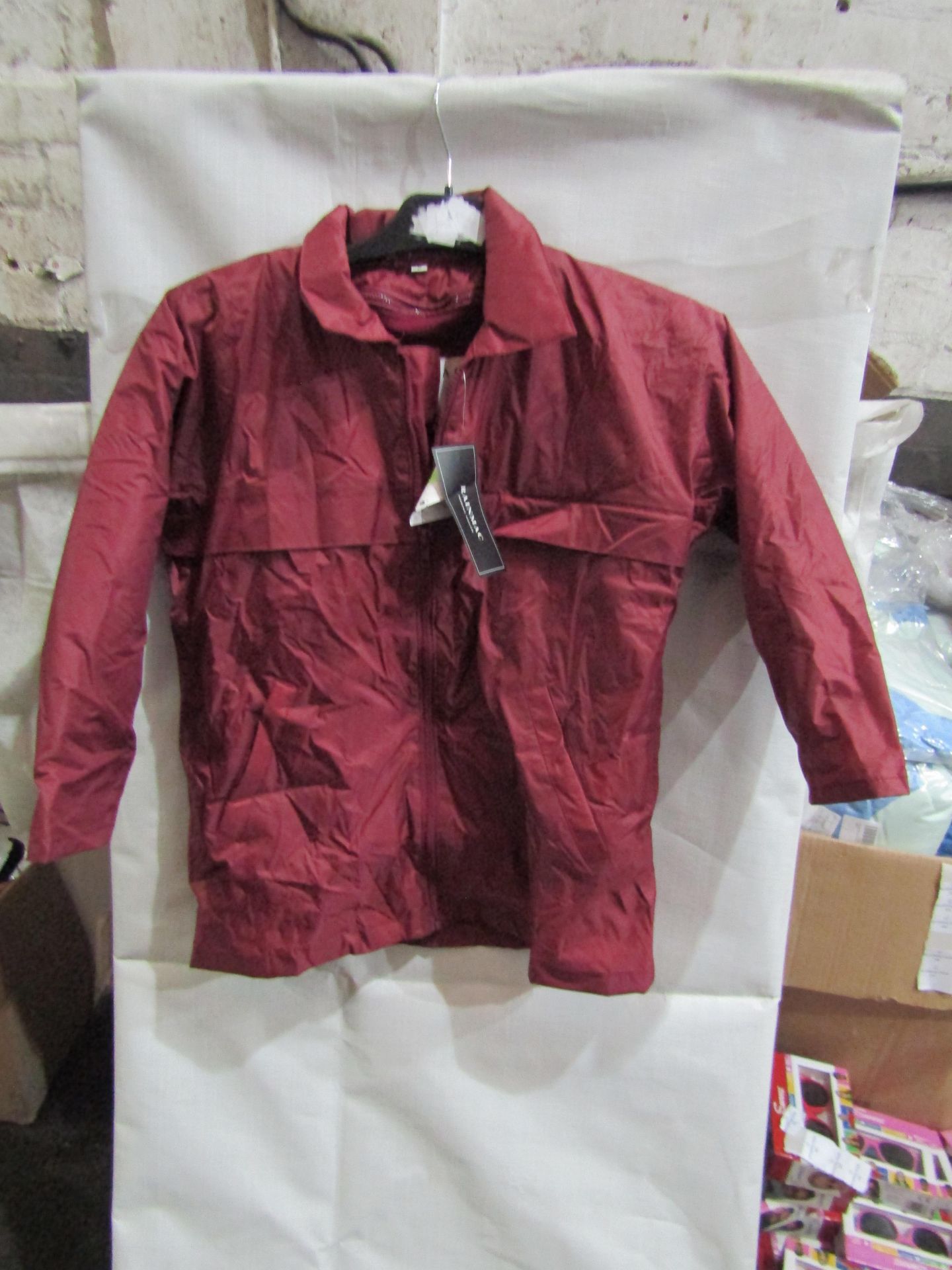 Rainmac Childrens Burgandy Rain Coat With Detachable Lined Fleece, Size: 8 - Unused & Packaged.