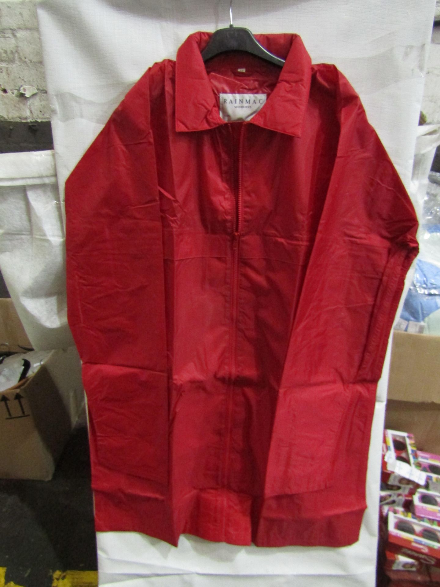 Rainmac Ladies Red Thin Rain Coat, Size: 20 - Unused & Packaged.