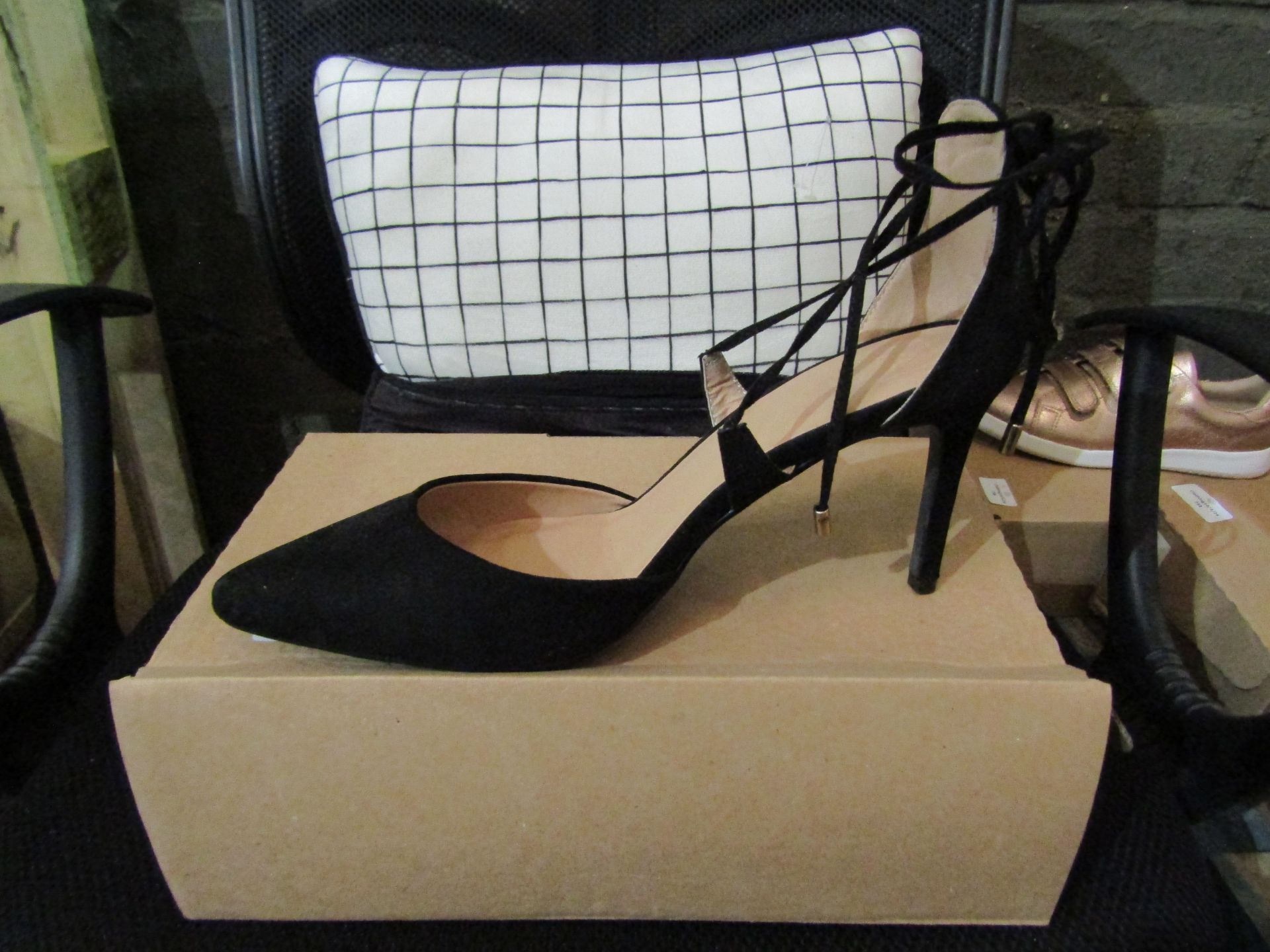 Ladies High Heel Shoes, Size Uk 7, Black, Unworn & Boxed. See Image.