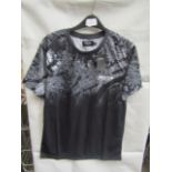 4x Burton Mens Wear Black Slim Detroit Fade T-Shirt, Size Small, New & Packaged.