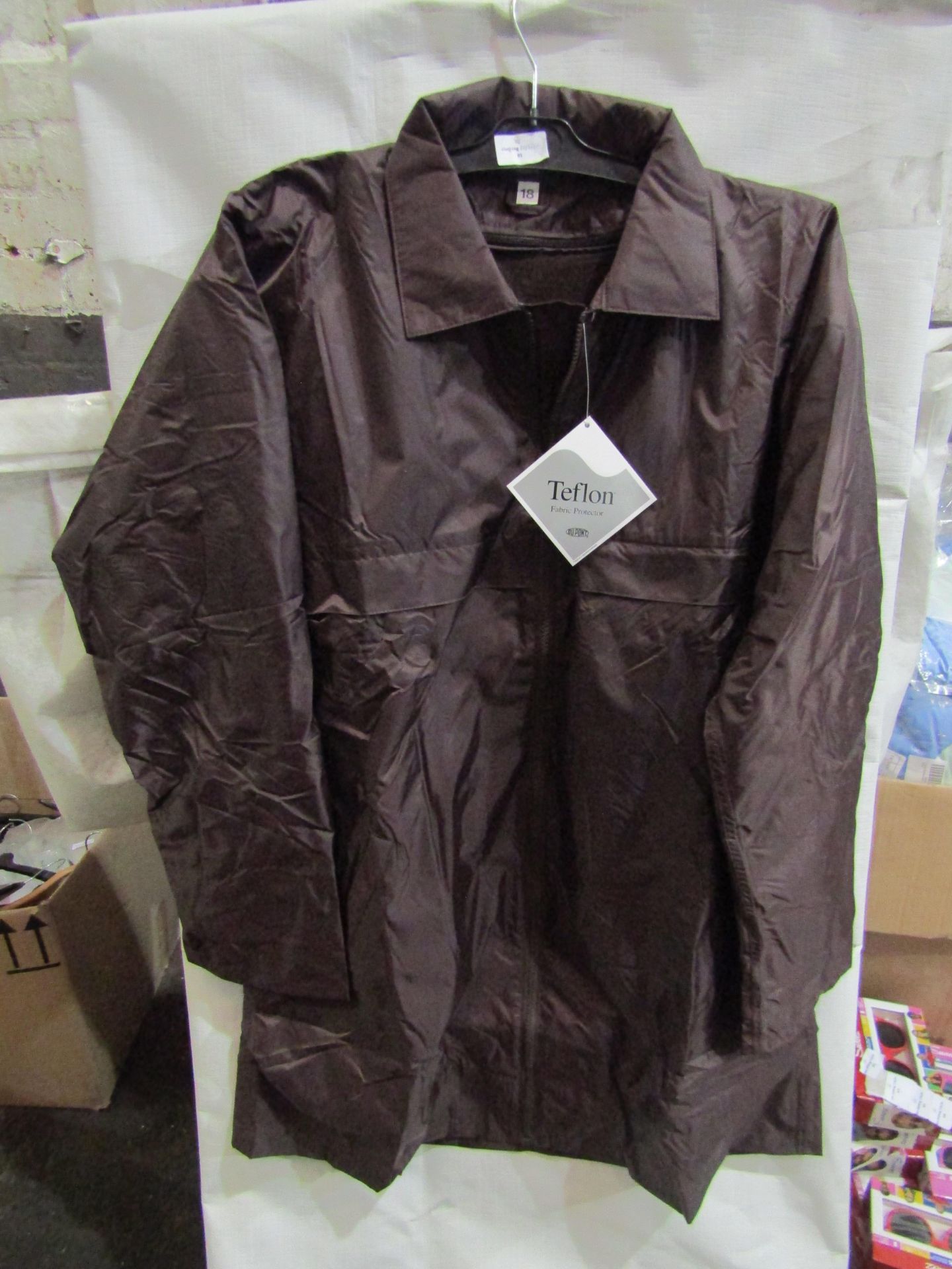 Rainmac Ladies Brown Padded Rain Coat, Size: 18 - Unused & Packaged.