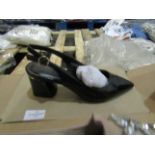 Ladies Black Heel Shoes, Uk 4, Unworn & Boxed.