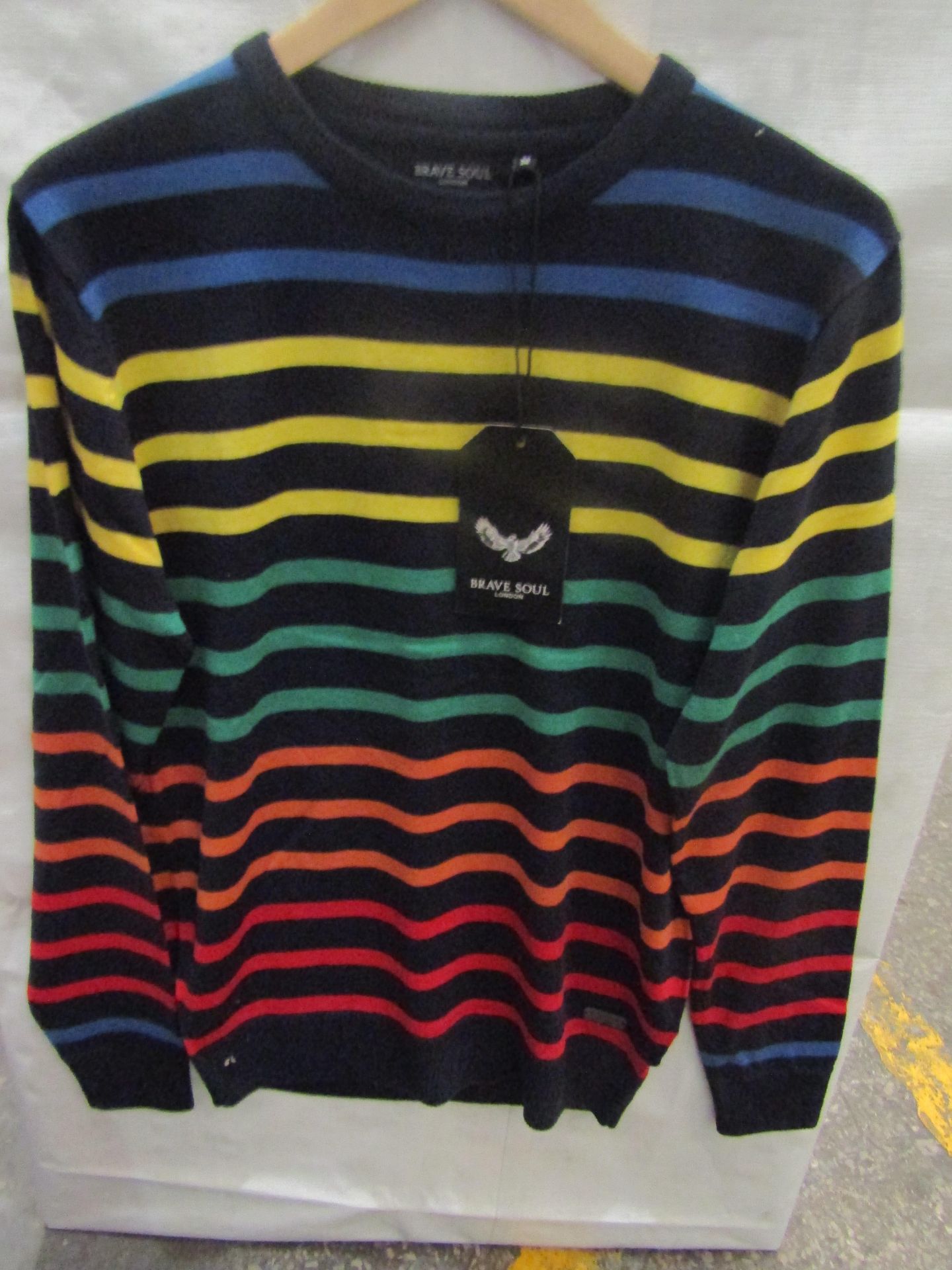 Brave Soul Stripe Jumper Size M New With Tags