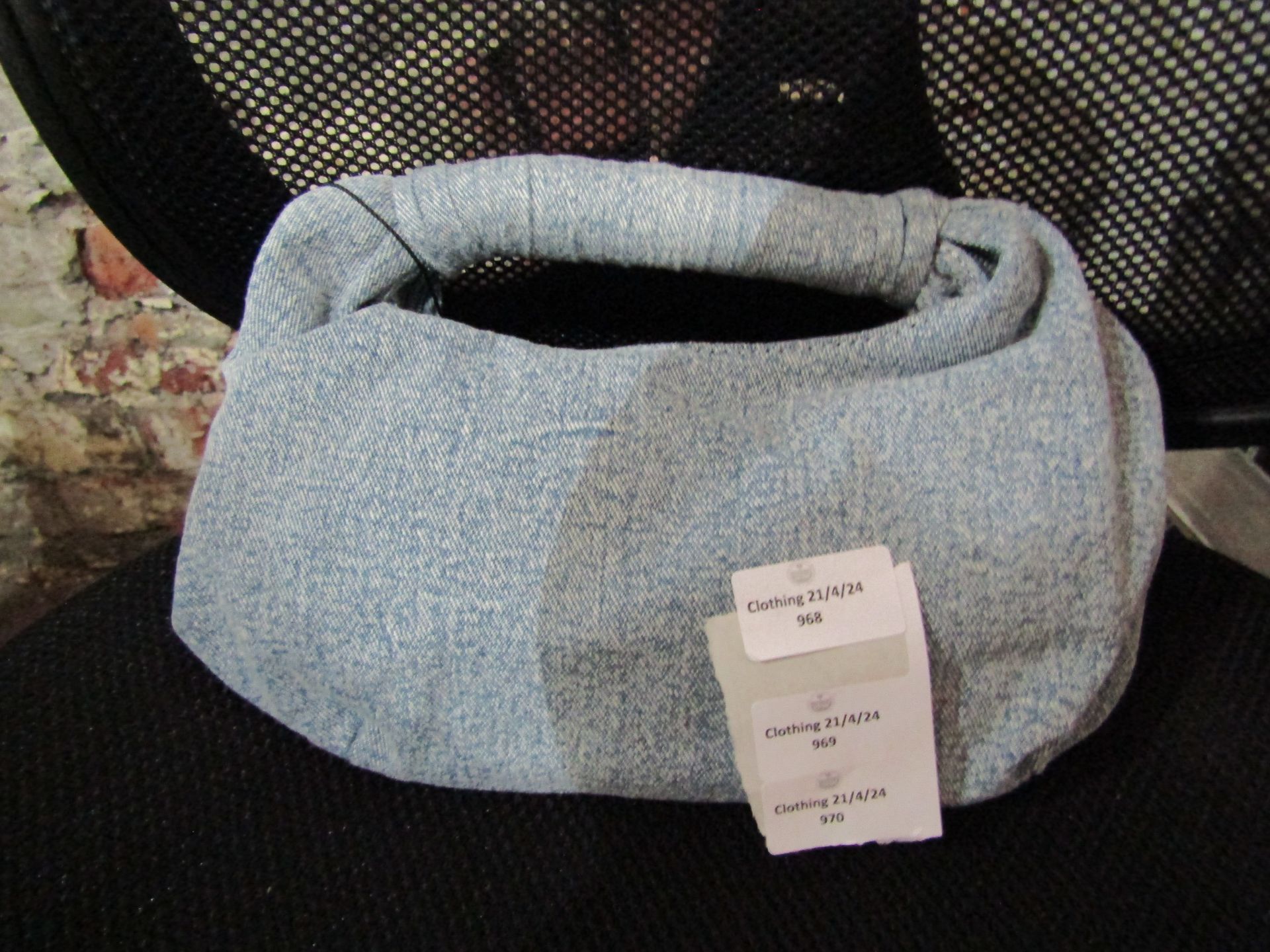 PrettyLittleThing Blue Denim Washed Woven Mini Bag - Good Condition With Tag.