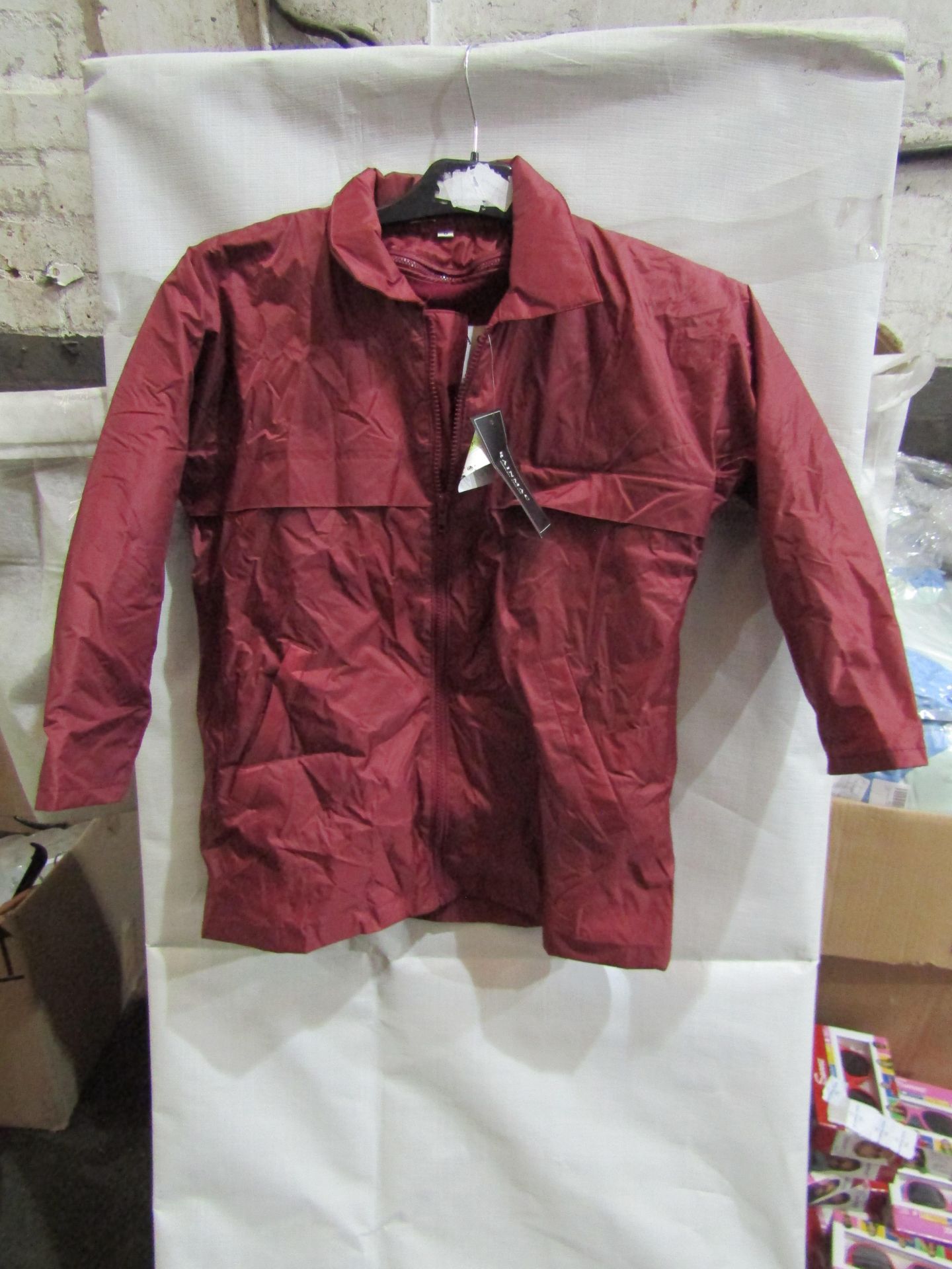 Rainmac Ladies Burgandy Rain Coat With Detachable Lined Fleece, Size: 14 - Unused & Packaged.