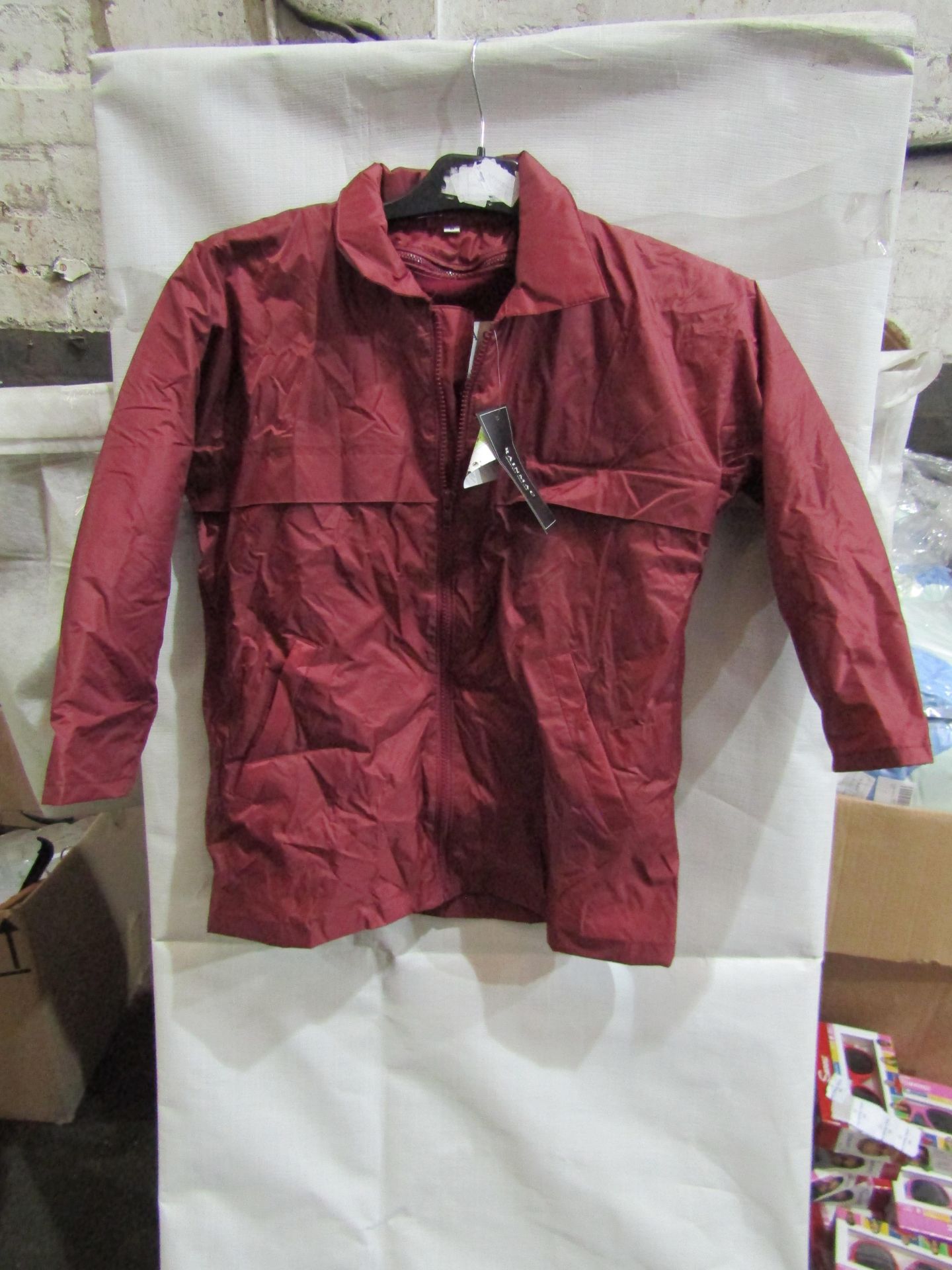 Rainmac Ladies Burgandy Rain Coat With Detachable Lined Fleece, Size: 14 - Unused & Packaged.