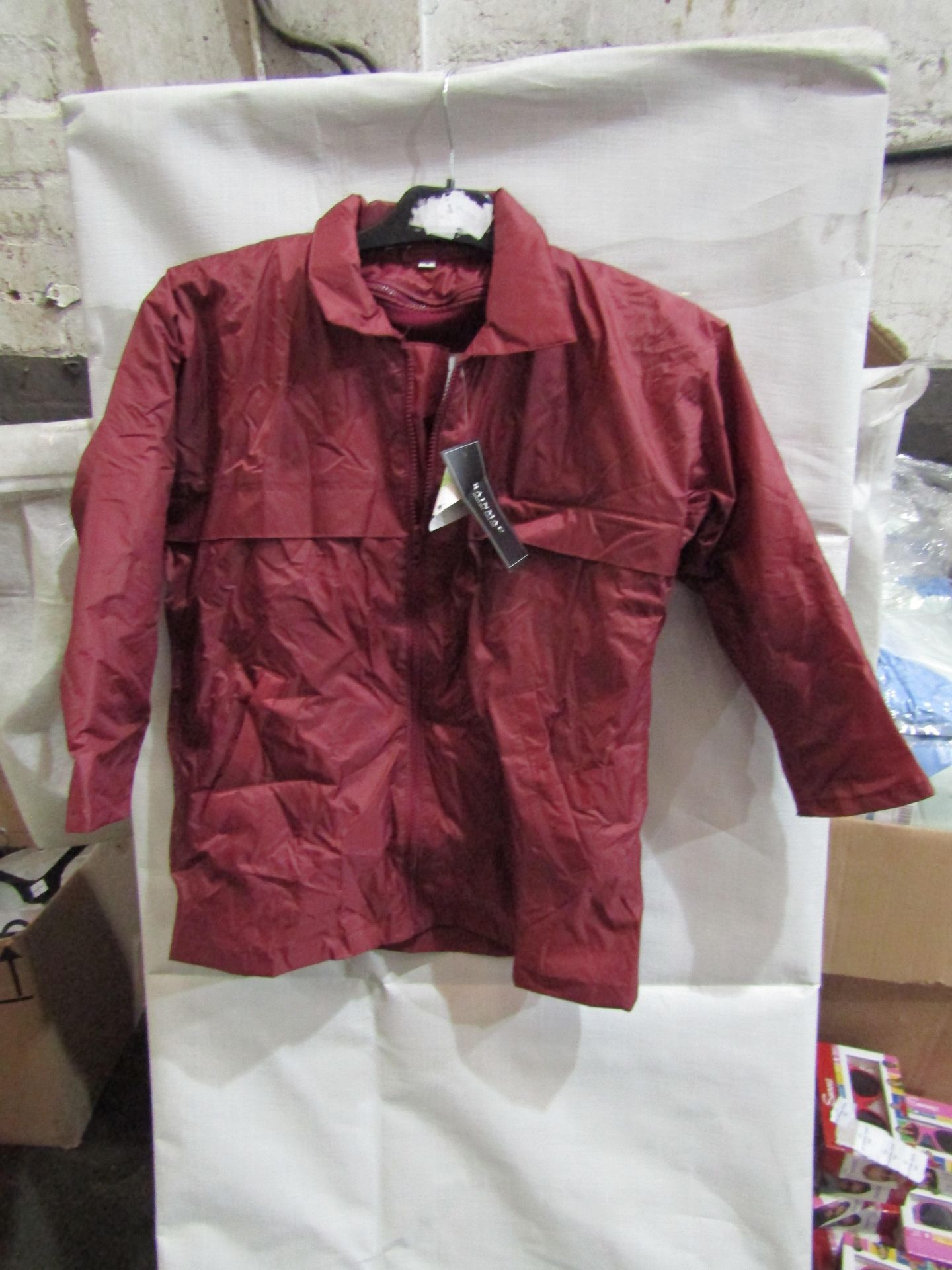 Rainmac Ladies Burgandy Rain Coat With Detachable Lined Fleece, Size: 20 - Unused & Packaged.