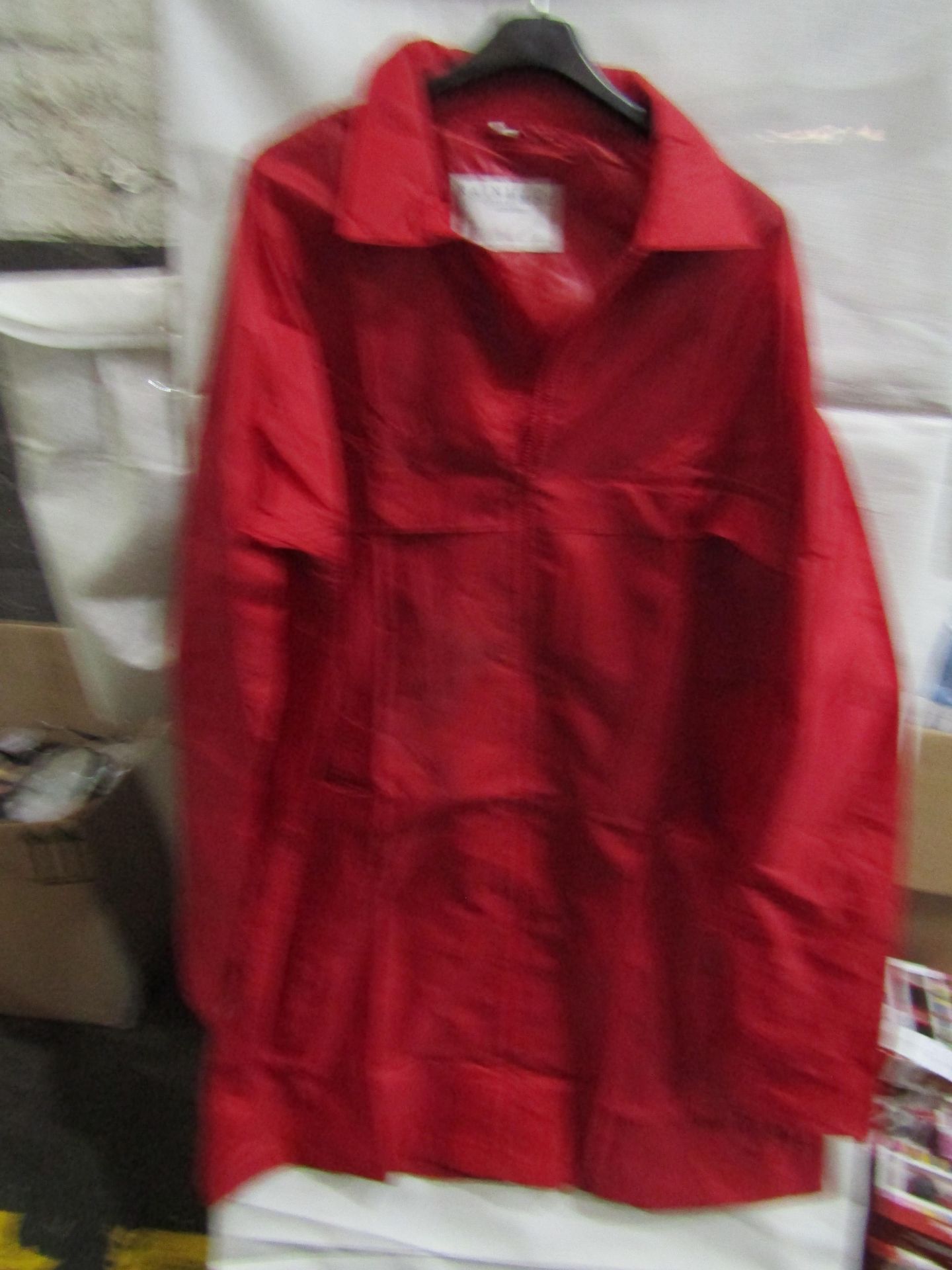 Rainmac Ladies Red Thin Rain Coat, Size: 22 - Unused & Packaged.