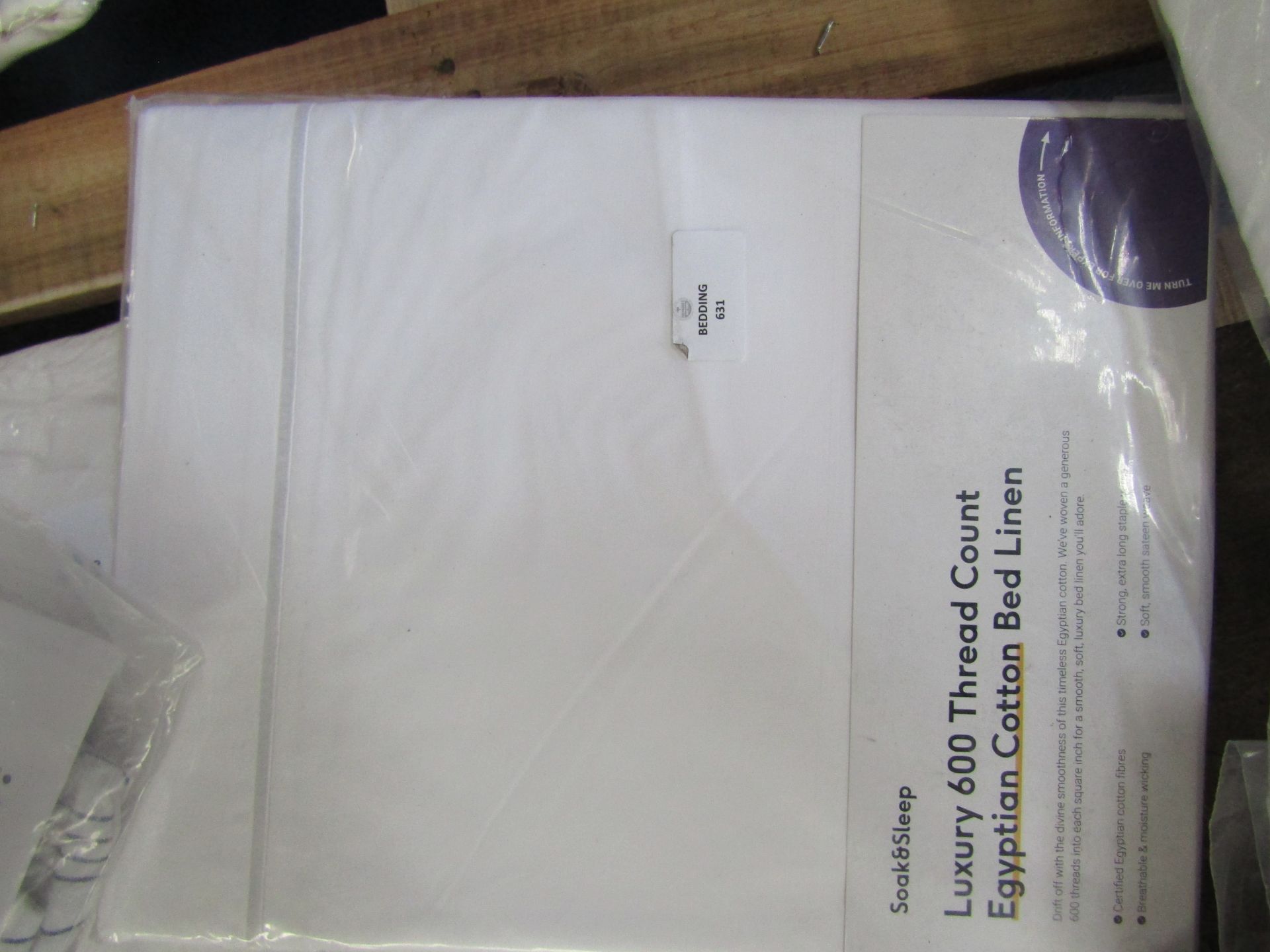 Soak & Sleep White 600TC Egyptian Cotton Superking Oxford Pillowcase Pair RRP 40