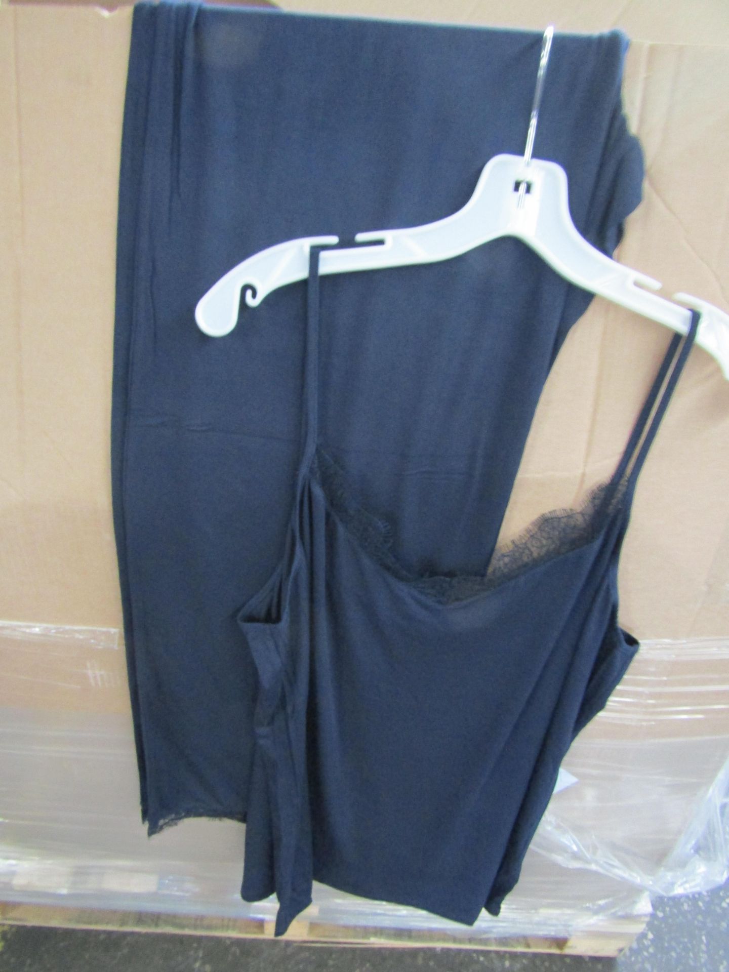 Soak & Sleep Soak & Sleep French Navy Modal Jersey With Lace X-Large Cami Set RRP 24 - Image 2 of 2