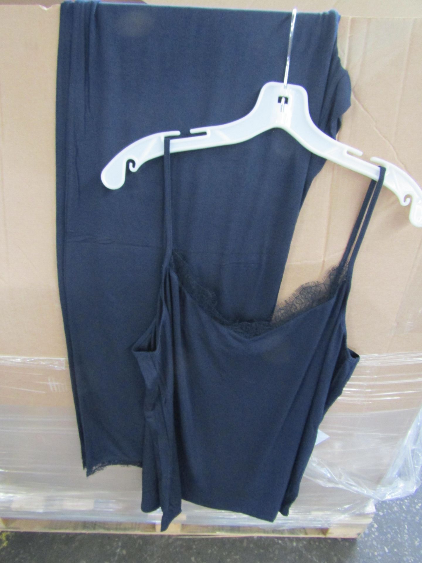 Soak & Sleep Soak & Sleep French Navy Modal Jersey With Lace X-Large Cami Set RRP 24 - Image 2 of 2