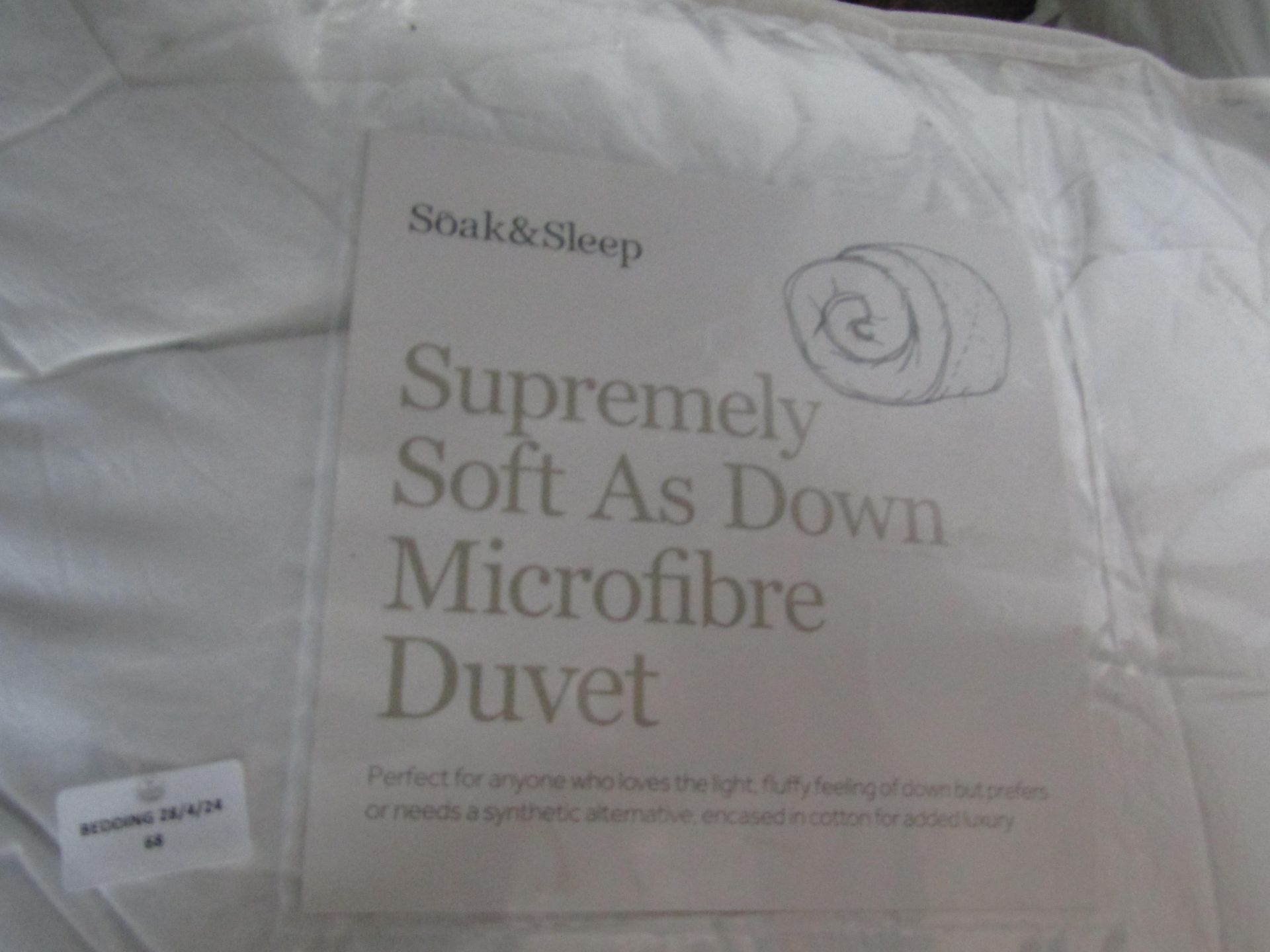 Soak & Sleep Soak & Sleep 9 Tog Soft As Down Microfibre Superking Duvet RRP 78