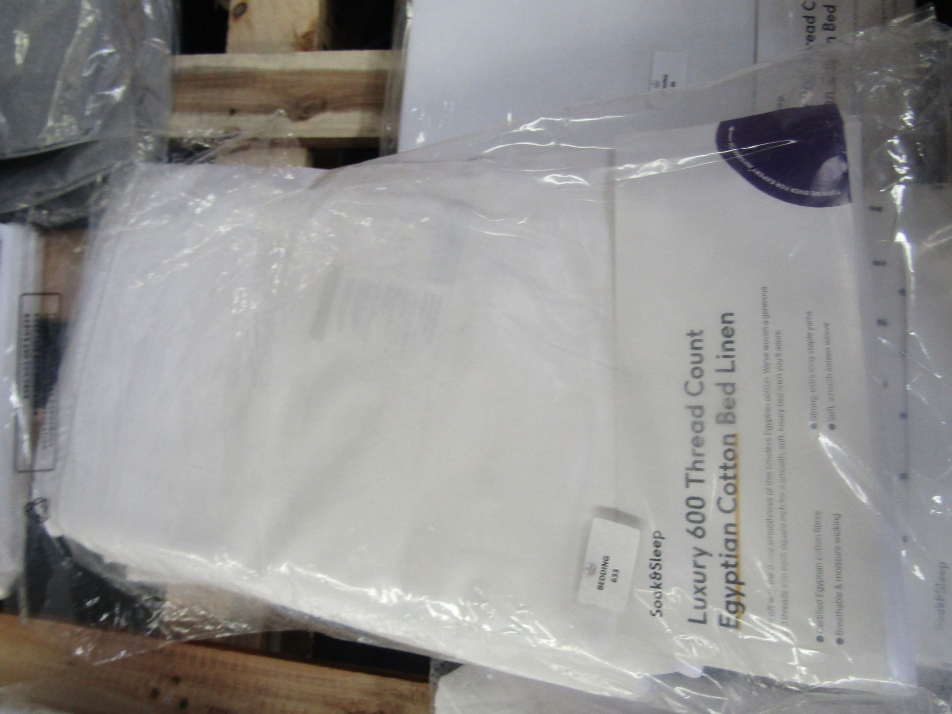 Soak & Sleep White 600TC Egyptian Cotton Superking Oxford Pillowcase Pair RRP 40