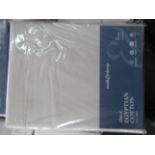 Soak & Sleep White/Light Grey 300 Thread Count Colour Border Cotton Superking Duvet cover RRP 45