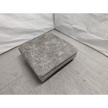 Rihanna Plain Top Footstool Hardwick Grey All Over Mahogany Effect Studs Foam RRP 300 About the