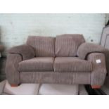 Everett 2 Seater Sofa Standard Back Jumbo Cord Charcoal Silver Light Wood Foam Acl02 RRP 979 About