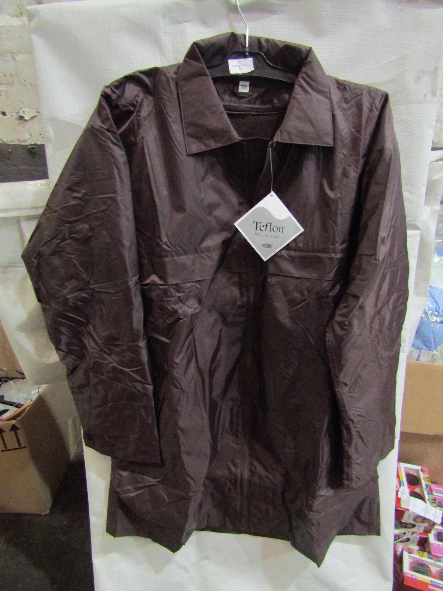 Rainmac Ladies Brown Padded Rain Coat, Size: 18 - Unused & Packaged.