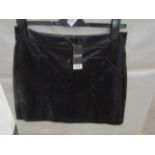 George Faux Leather Mini-Skirt Black Size 12 New With Tags