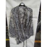 2x Pretty Little Thing Monochrome Snake Wrap Shirt - Size 10, New & Packaged.