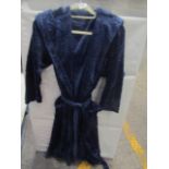 Unbranded Ladies Navy Hooded Dressing Gown X/L Looks Unworn