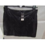 George Faux Leather Mini-Skirt Black Size 12 New With Tags