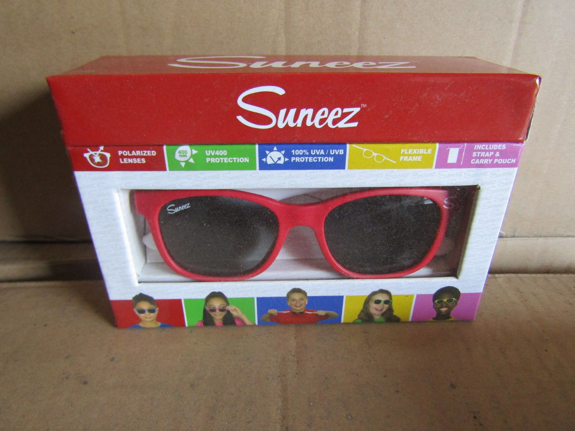 10x Suneez Sun Glasses, Red - New & Boxed.