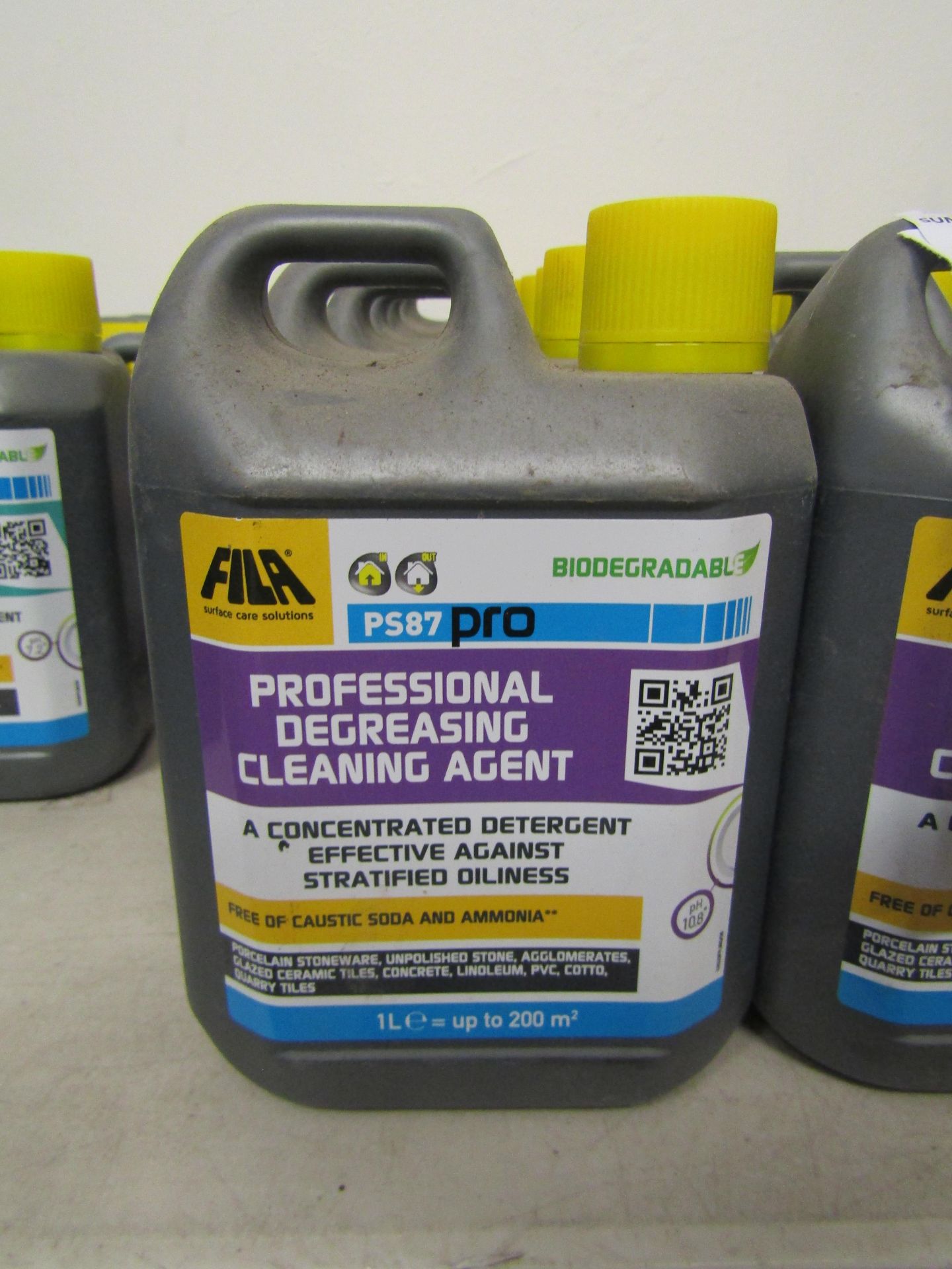 2x Fila 1L - Up To 200m PS87 Pro Professional Degreasing Cleaning Agent, A Concentrated Detergent